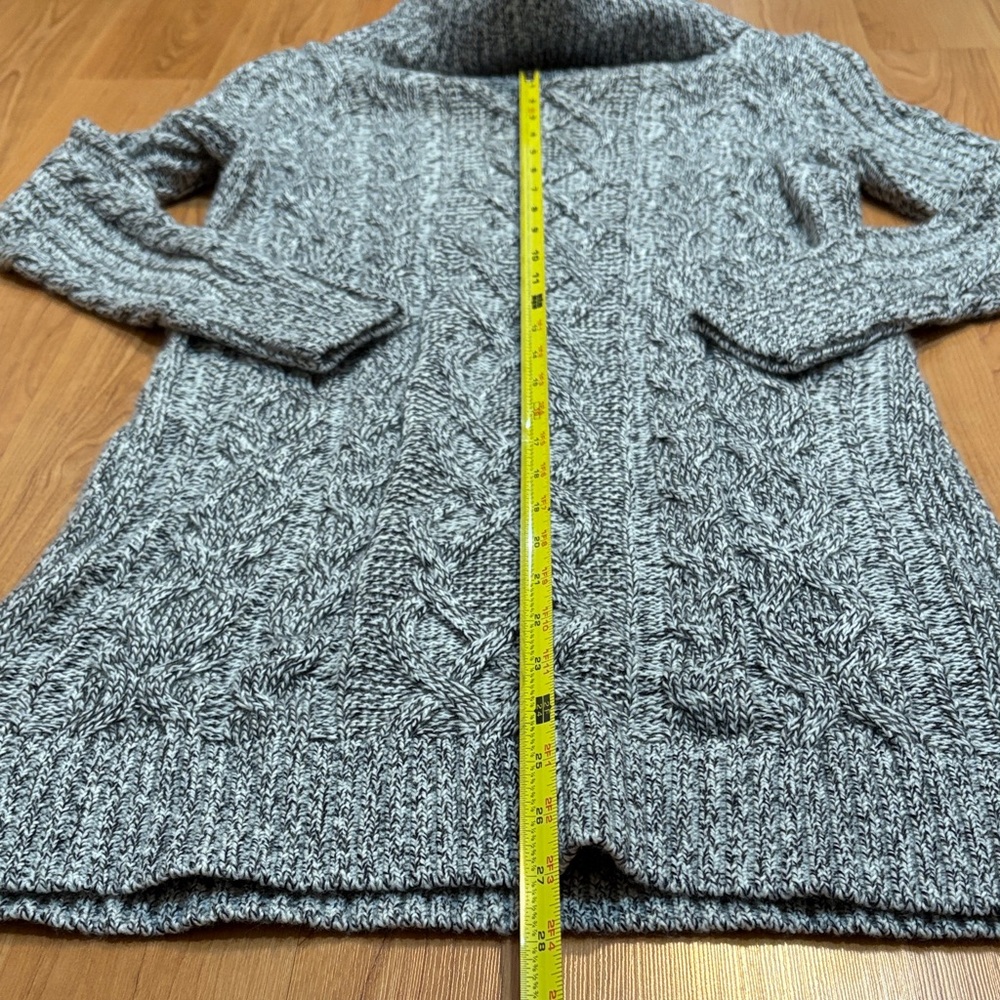 LOFT Gray Cable Knit Cowl Neck Sweater Dress - Picture 10 of 10